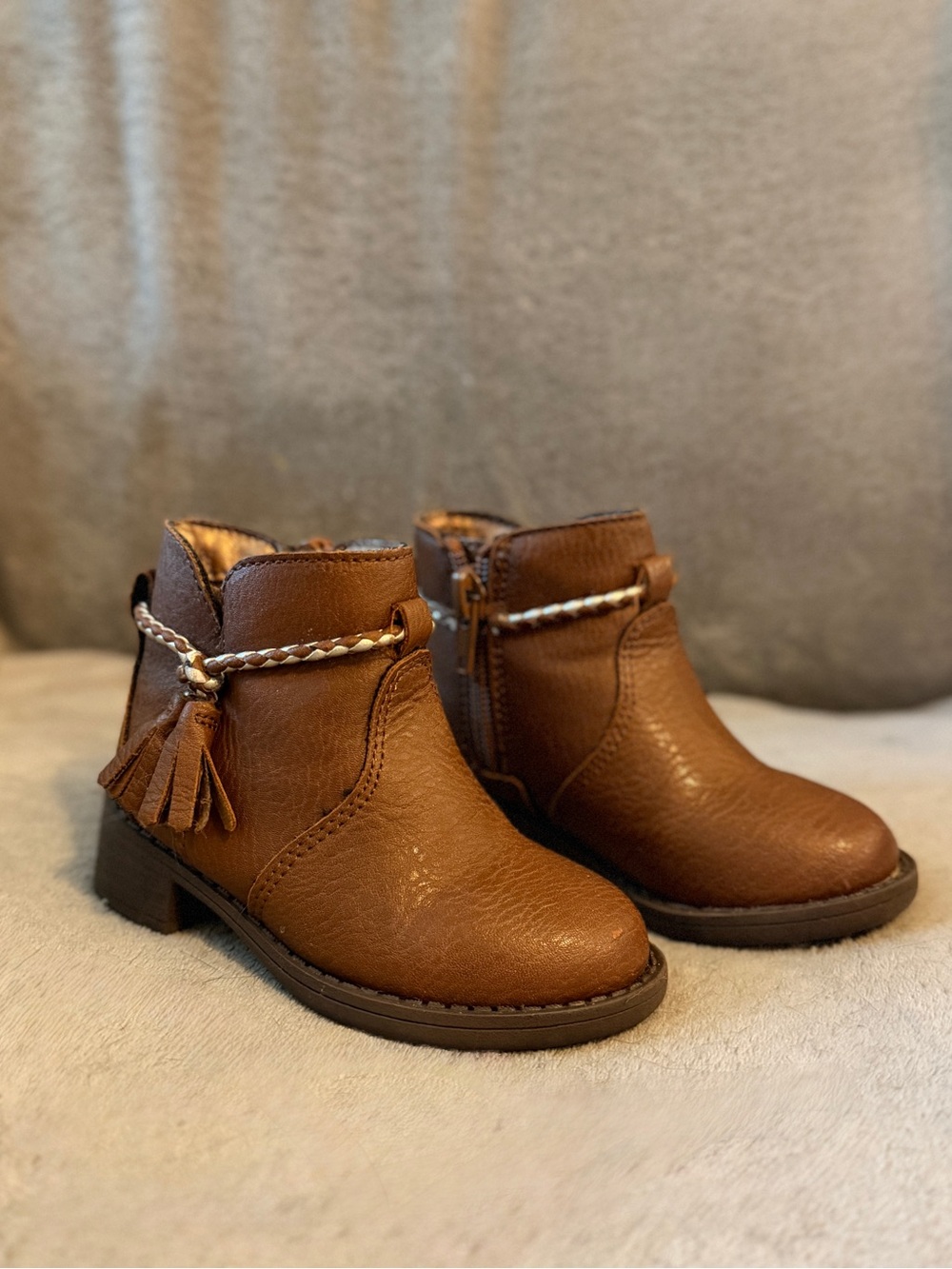 OshKosh B'gosh Ankle Boots with Tassel Braided Strap